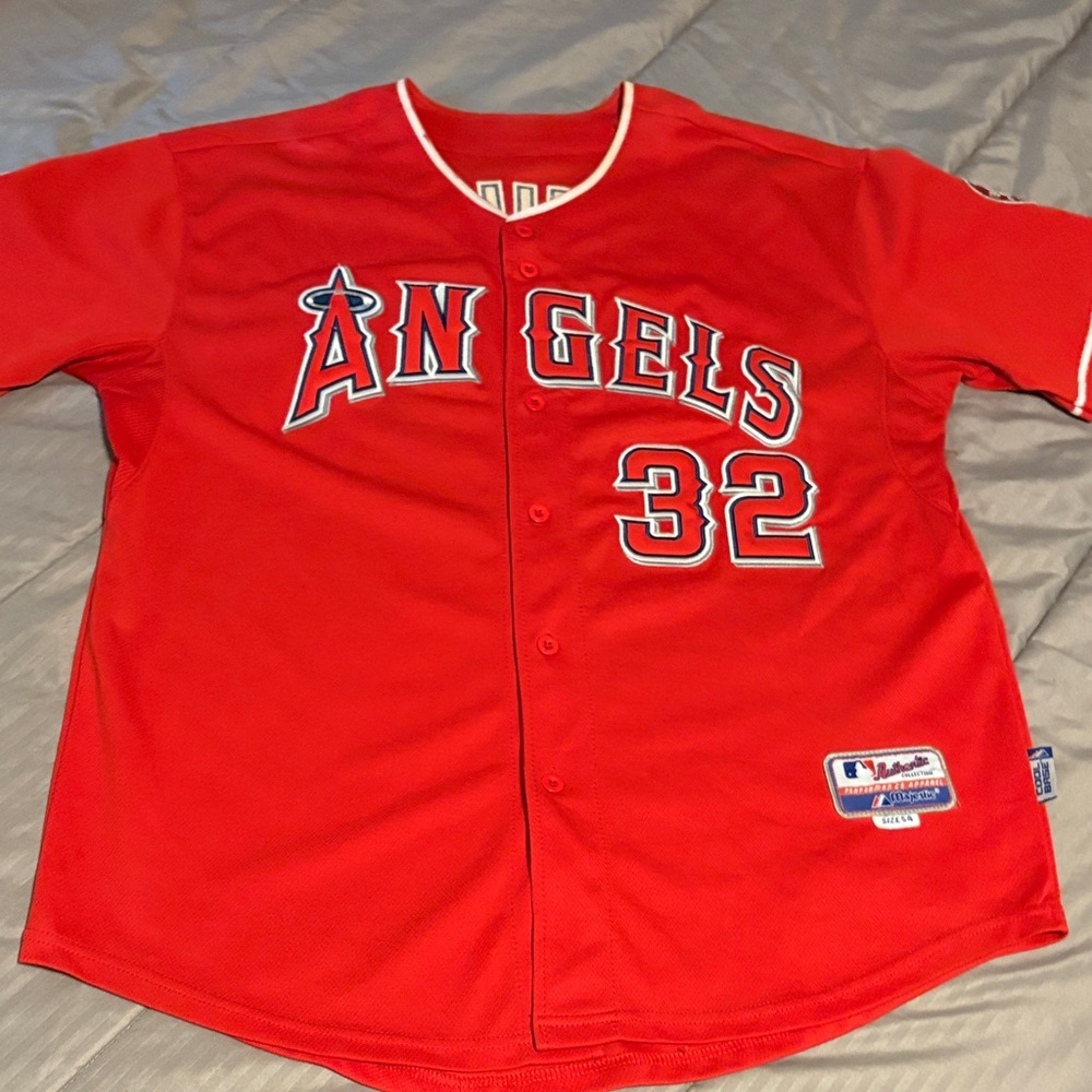 MAJESTIC Los Angeles Angels #32 Josh Hamilton Size 54 Baseball Jersey
